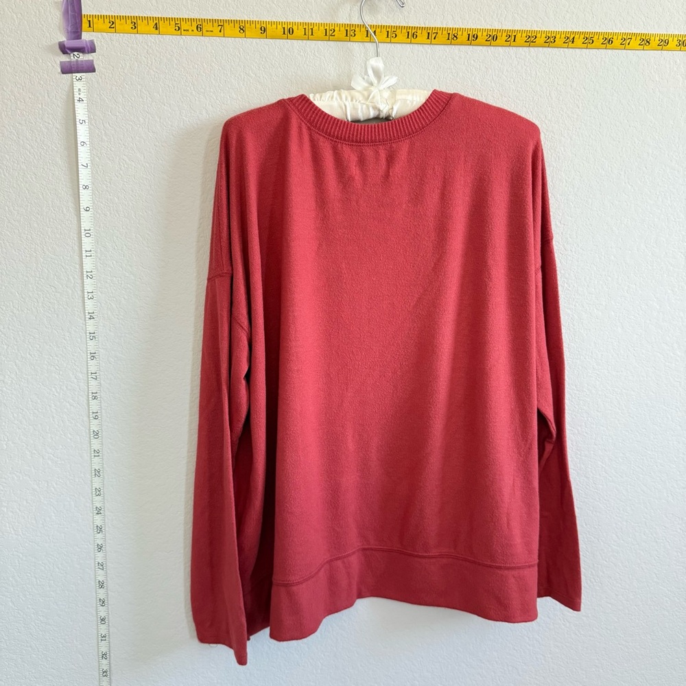 Lucky Brand Womens Pullover Tandoori Spice Crewneck Long Sleeve Sweater XL - Picture 4 of 13